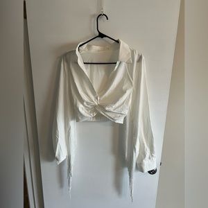 Fringe Sleeved Sexy Cowgirl Crop Top